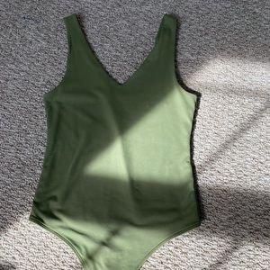 Abercrombie & Fitch Olive green tank bodysuit